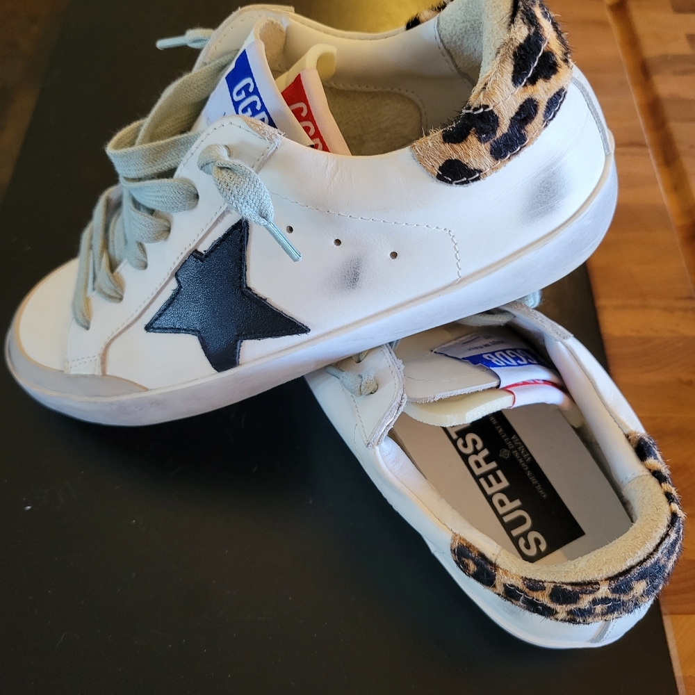 Golden Goose LTD Edition Leopard Print Star Sneakers